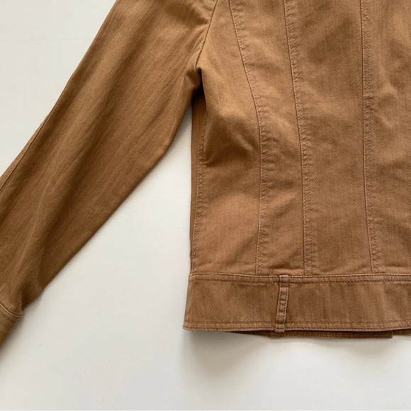 Cole Haan Tan Designer Denim Jean Jacket Size S Small - Picture 11 of 12